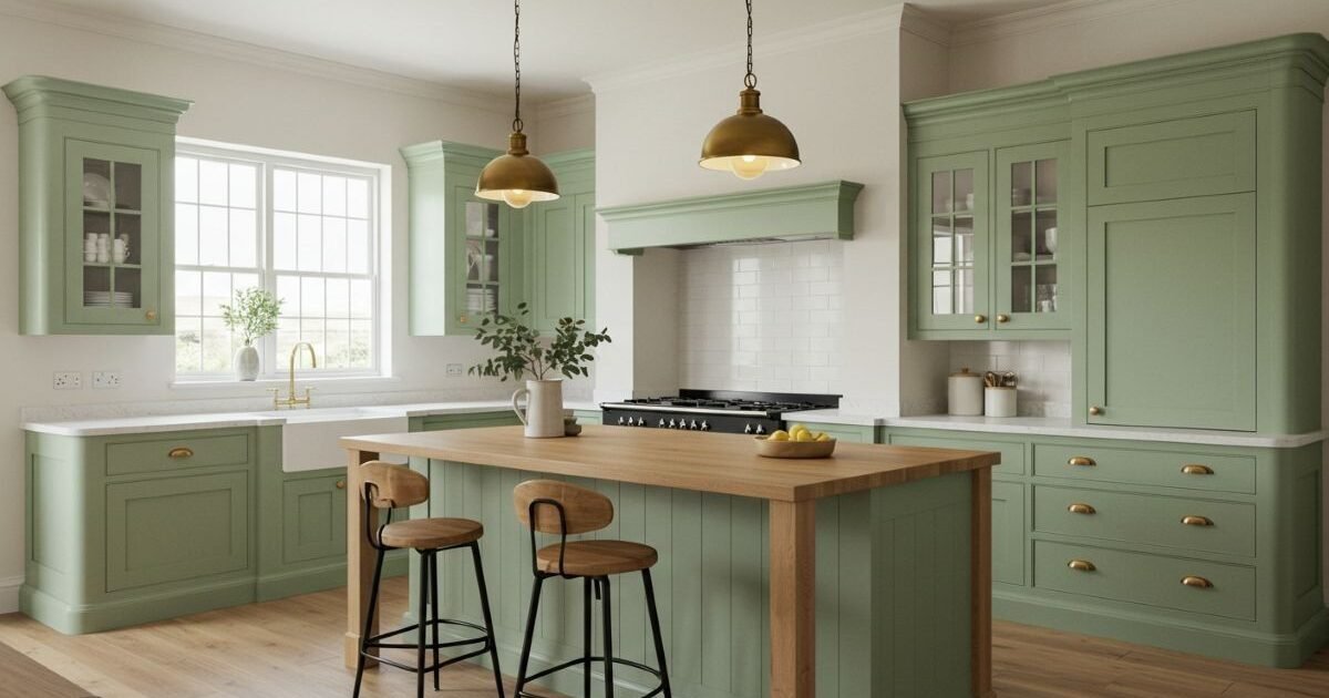 Cozinha na cor verde sálvia combina com o quê