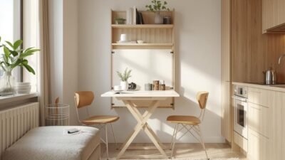 A Mesa Dobrável para Cozinha de Apartamento Pequeno