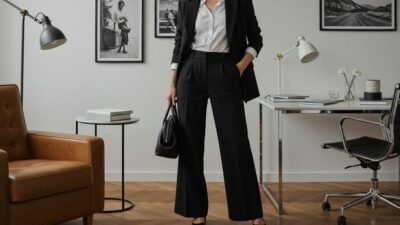 Ideias de Looks Elegante com Calça Wide Leg Feminina