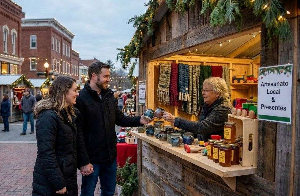 Natal em cidades pequenas do interior Valorize o comércio local e o artesanato